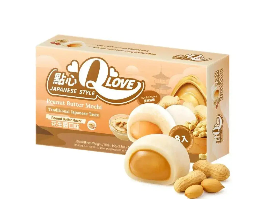 QLove Mogyoróvajas Mini Mochi 80G