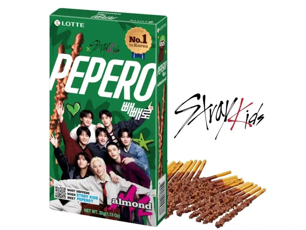 Lotte Pepero Stray Kids Mandulás Pálcika 32G -