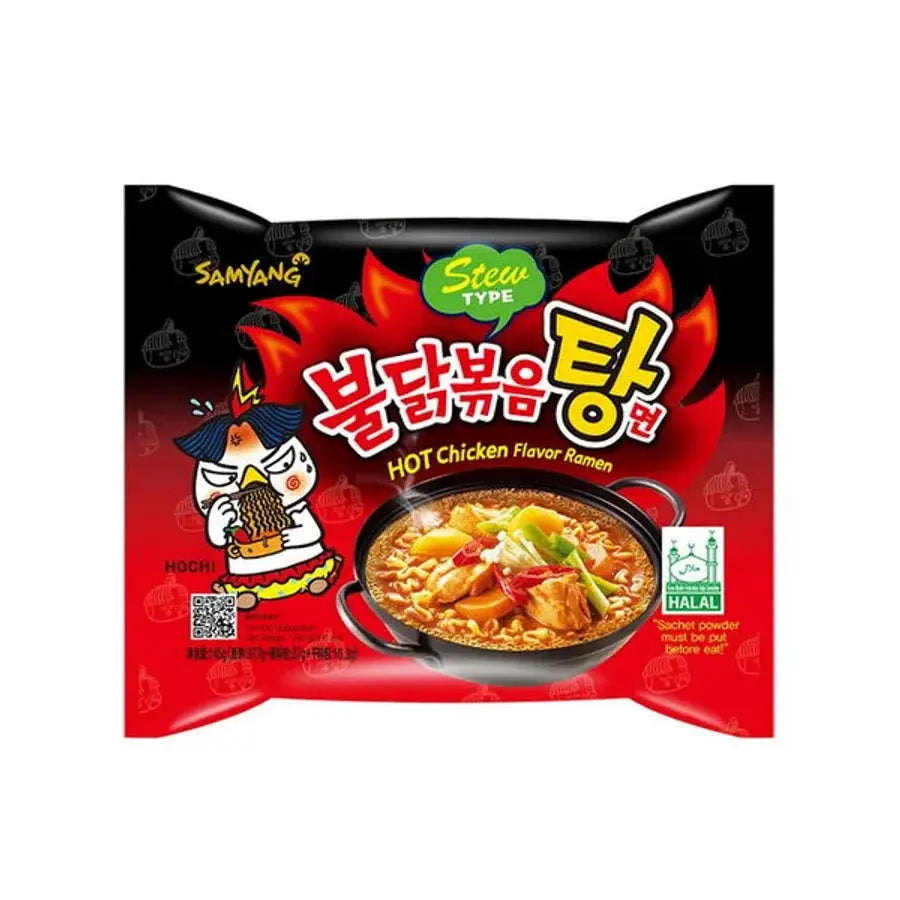 Samyang Buldak Csípős Csirke Pörkölt Ízesítésű Tészta, 145G -