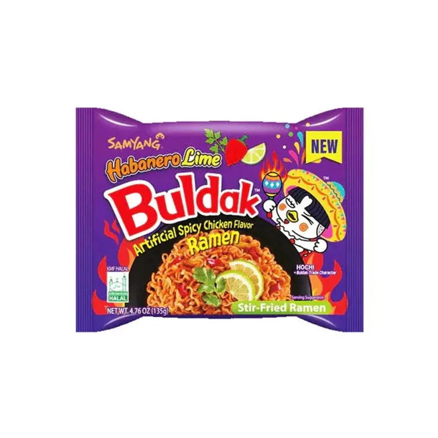 Samyang Buldak Habanero Lime Csirke Ízesítésű Tészta, 135G -