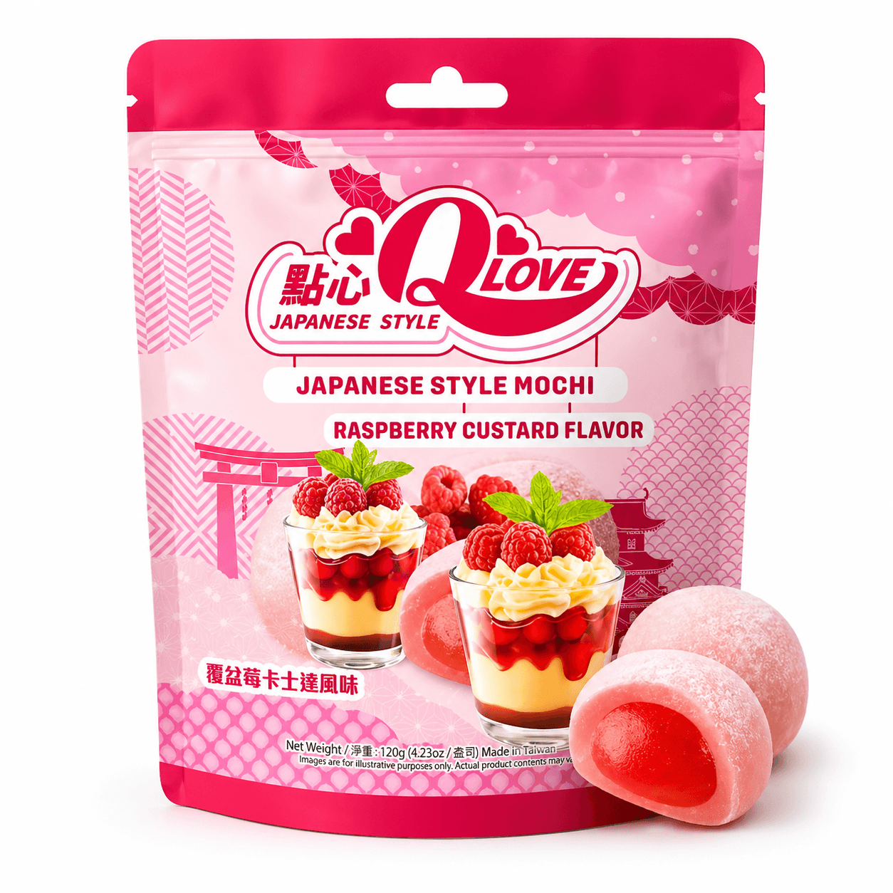QLove Málna Pudingos Mochi 120GQLove