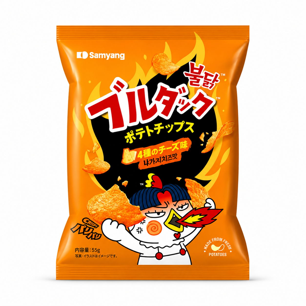 Samyang Buldak Négysajtos Ízű Burgonyachips 55GR