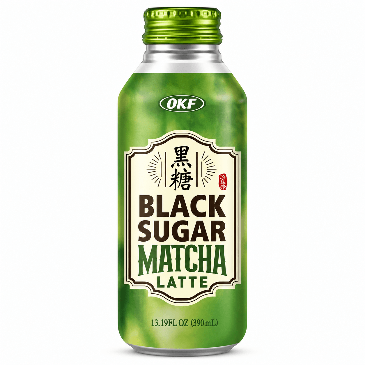 OKF Fekete Cukros Matcha Latte Ital 390ML