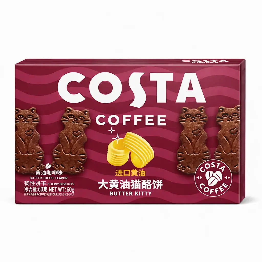 Costa Vajas & Kávés Ízű Cicás Keksz 60G