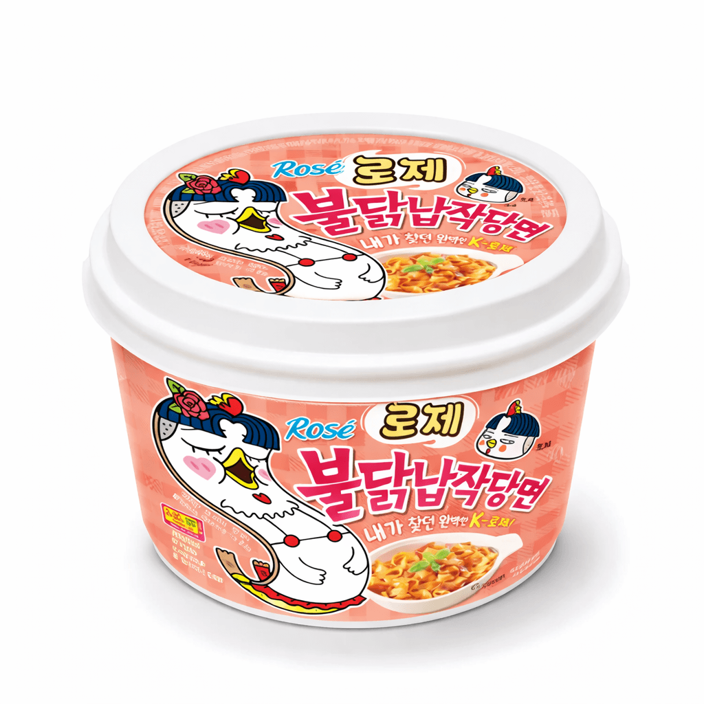 Samyang Buldak Rosé Csípős Csirke Ízű Szélesmetélt Pohárban, 169,4G