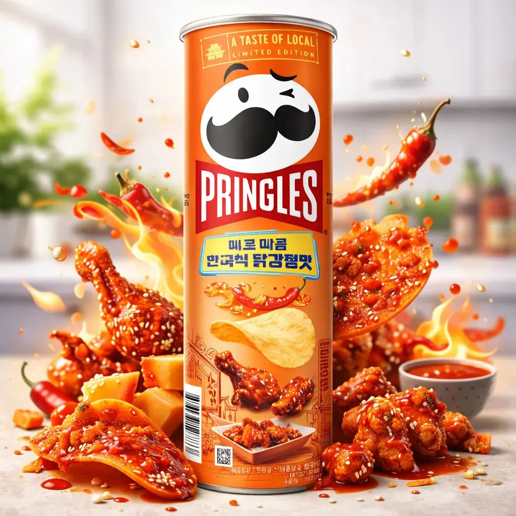 Pringles Édes–Csípős Koreai Sült Csirke Ízű Chips 100G