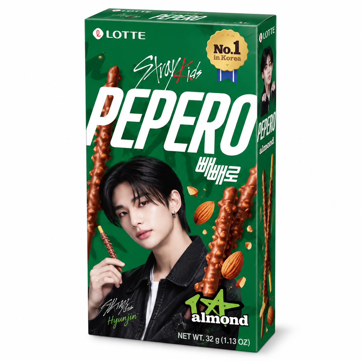 Lotte Pepero Stray Kids Mandulás Pálcika 32G