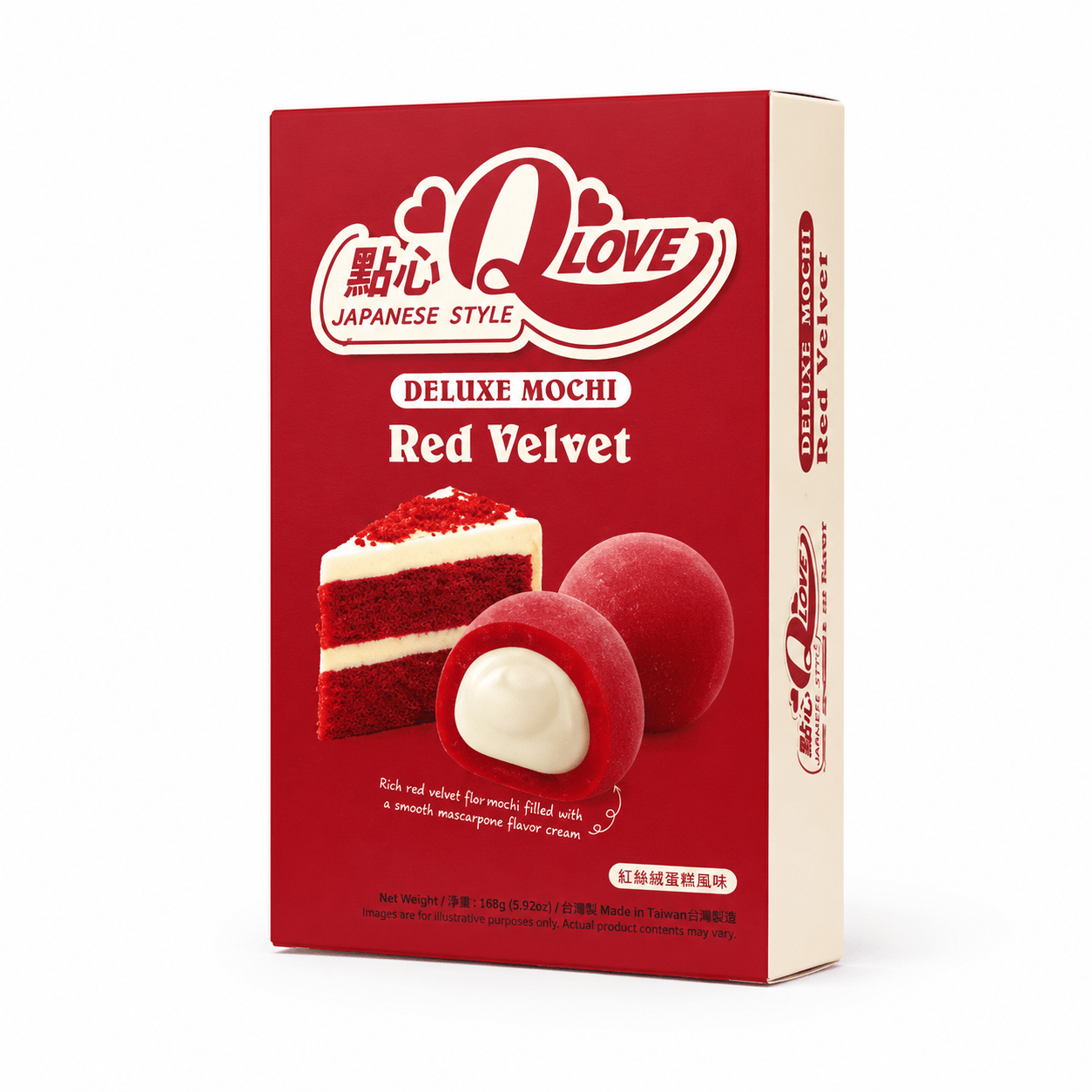 QLove Deluxe Mochi Red Velvet Ízben 168G