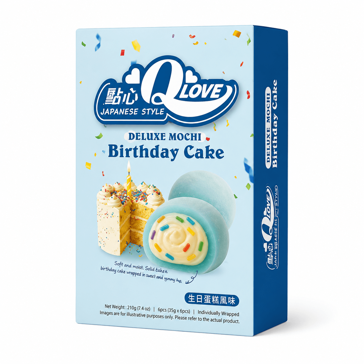 QLove Deluxe Mochi Születésnapi Torta Ízben 168G