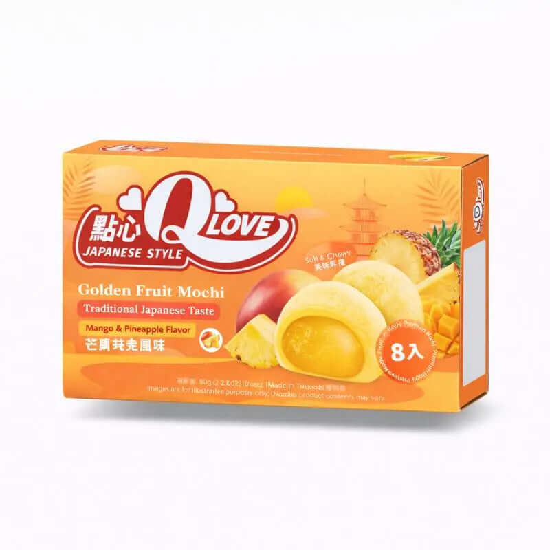 QLove Prémium Ananász-Mangós Mini Mochi 80G