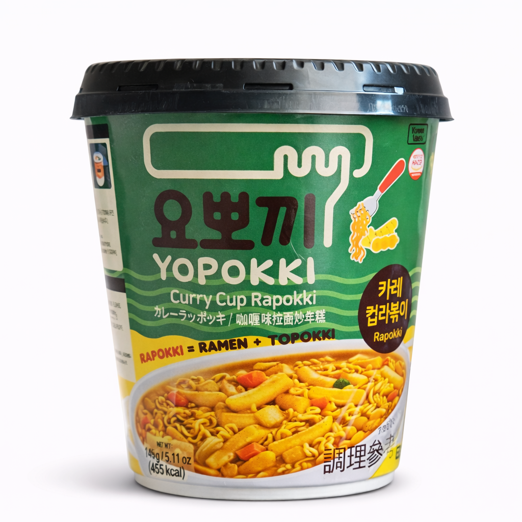 Yopokki Currys Rapokki Poharas, Ramen&Topokki Pohárban, 145G