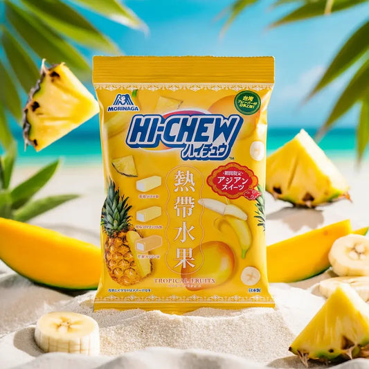 HI-CHEW Olvadós Rágó Cukorka Trópusi Gyümölcs ízesítéssel 68G (Morigana) -