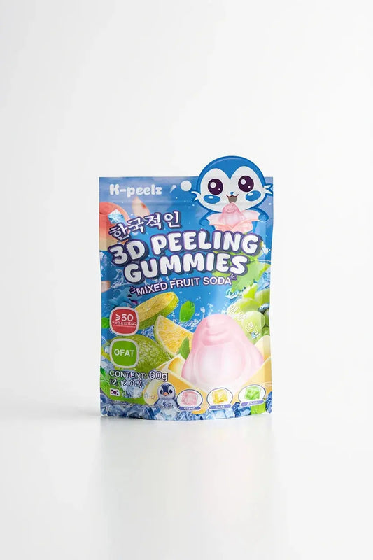 K-Peelz Vegyes Gyümölcsös Szóda Ízű Hámozható Gumicukor 3D 60g -