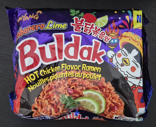 Samyang Buldak Habanero Lime Csirke Ízesítésű Tészta, 135G - SÉRÜLT