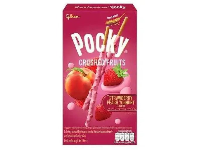 Glico Pocky Epres, Barackos, Joghurtos, Gyümölcsdarabos Pálcikák 38g -