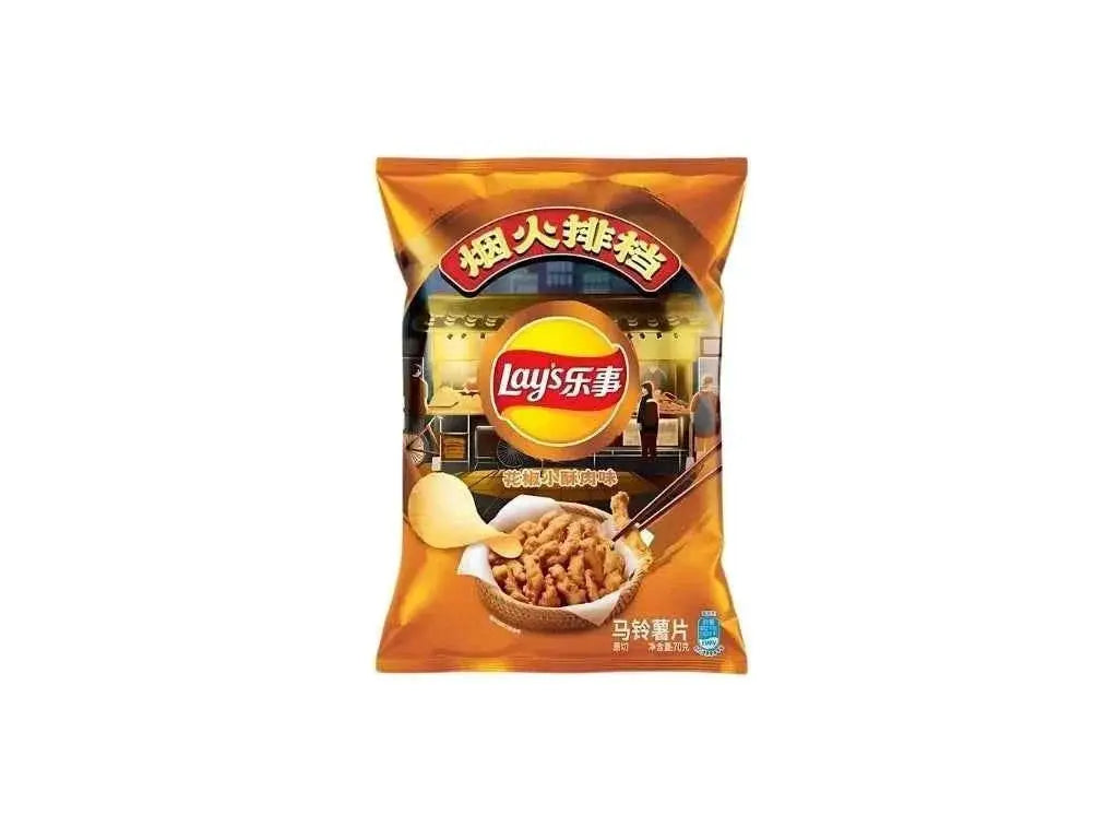 Lay’s Szecsuáni Borsos és Ropogós Sertéshús Ízű Chips, 70G -