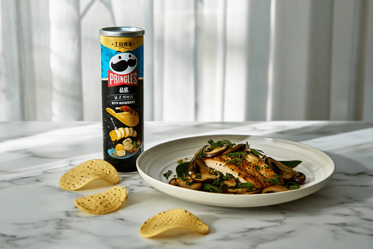 Pringles French Style Kucsmagombás Csirke Ízű Chips 80gPringles