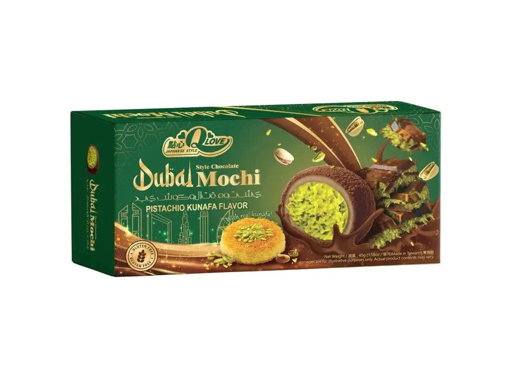 QLove Dubai Csokoládés–Pisztáciás Kunafa Deluxe Mochi 45G -
