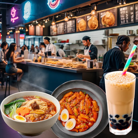 Ázsiai streeetfod, topokki, ramen