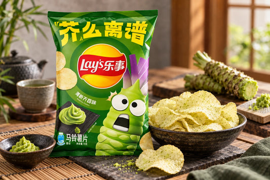 Lay's Wasabi Ízű Chips 70G – Wasabi íze chipsben: friss, orrba futó csípősség chili nélkül