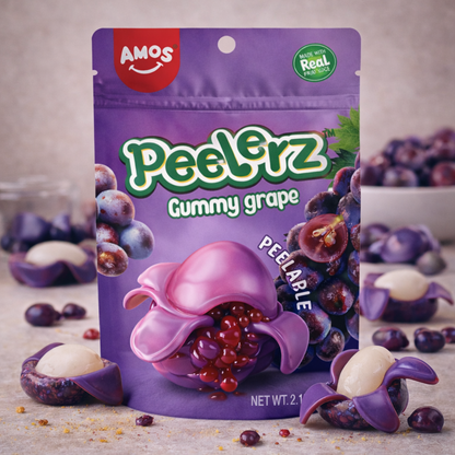 Peelerz Kékszőlő Ízű Hámozható Gumicukor 65G