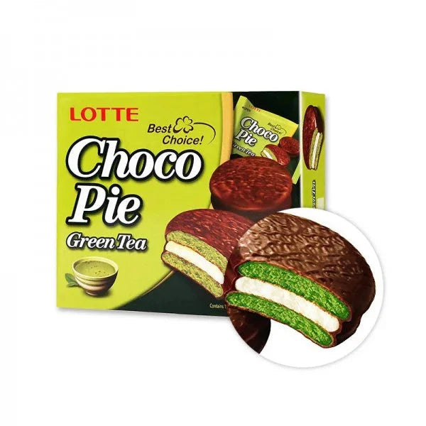 Lotte Choco Pie Zöld Tea Ízű Süti 336G -