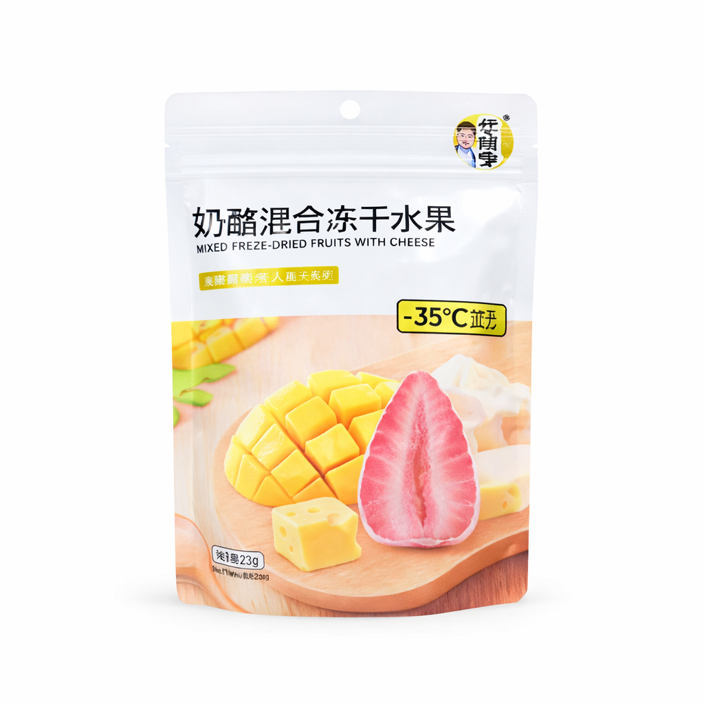 Huawiheng Liofilizált Eper és Mangó Sajttorta Ízű Bevonattal 28G