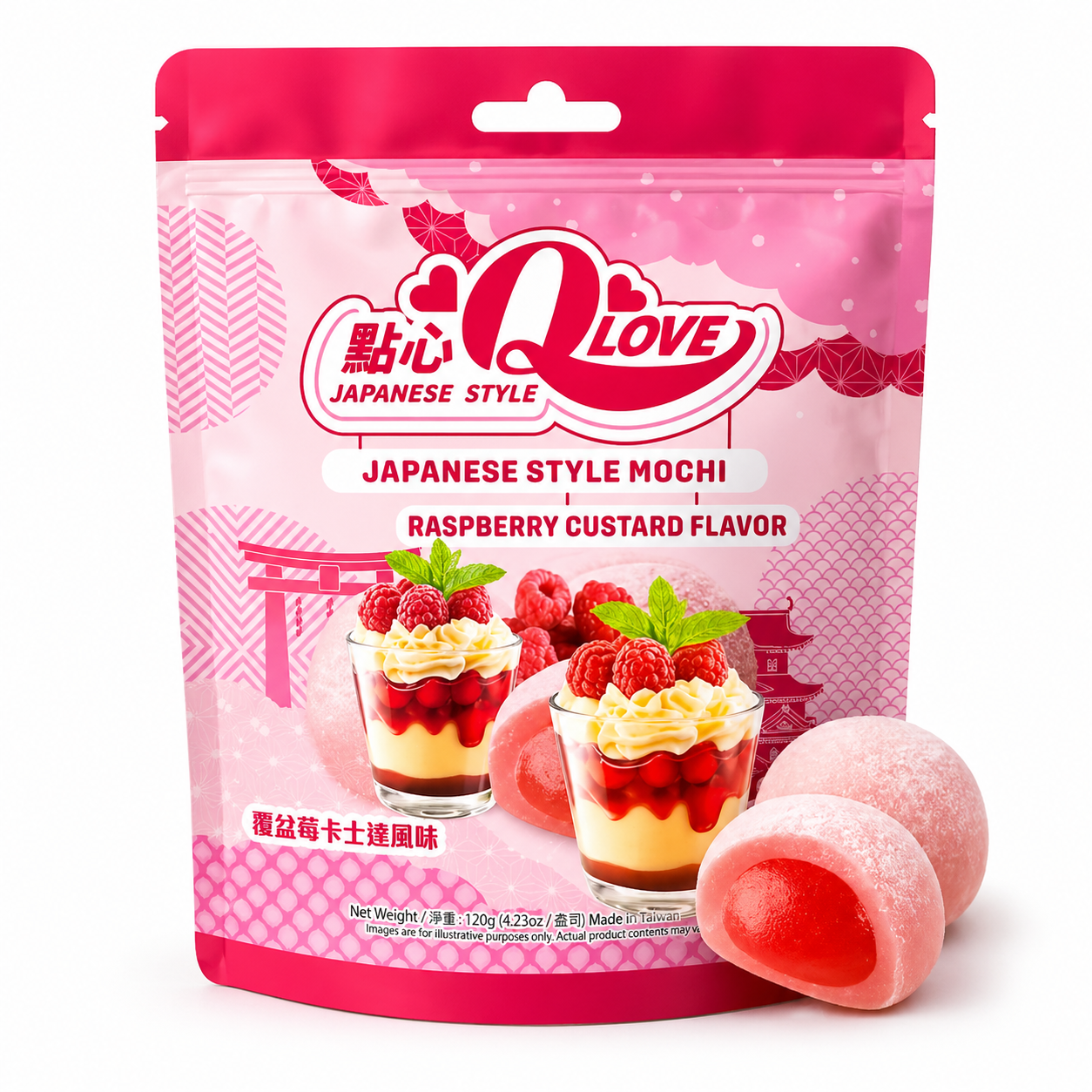 QLove Málna Pudingos Mochi 120GQLove