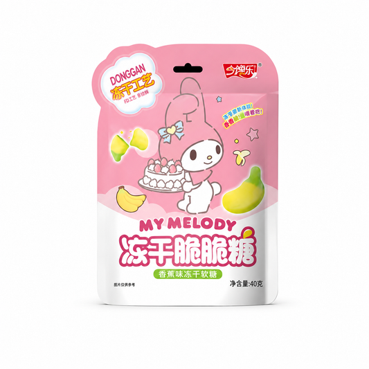Sanrio My Melody Banán Ízű Fagyasztva Szárított Ropogós Cukorka 40G
