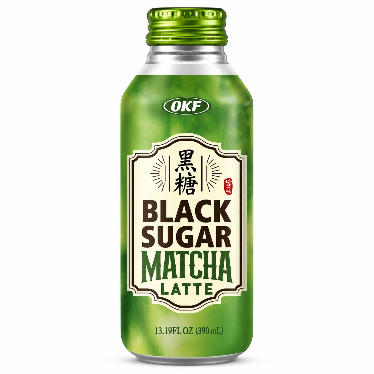 OKF Fekete Cukros Matcha Latte Ital 390ML