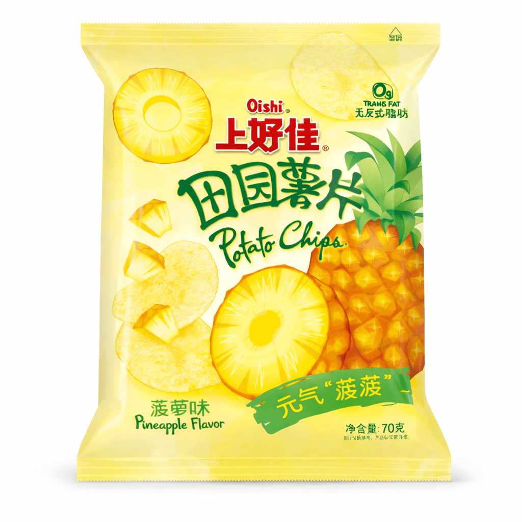 Oishi Ananász Ízű Burgonyachips 70G