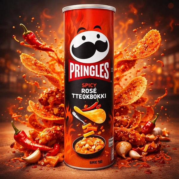 Pringles Csípős Rosé Tteokbokki Ízű Chips 100G
