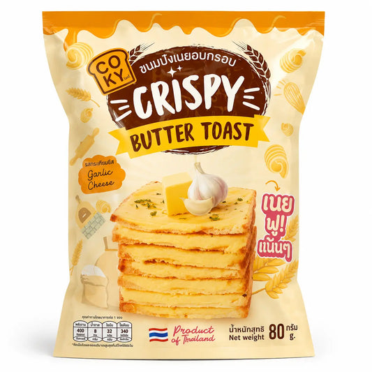 Coky Ropogós Fokhagymás Sajtos Pirítós Snack 65G