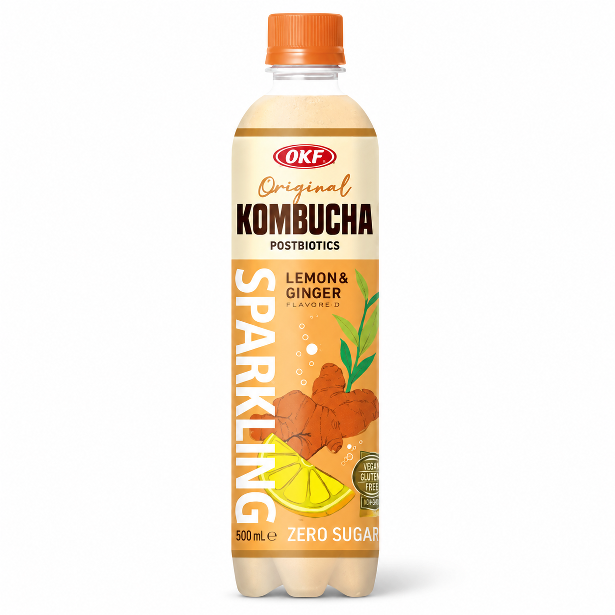 OKF Citromos Gyömbéres Kombucha Szénsavas Ital 500ML