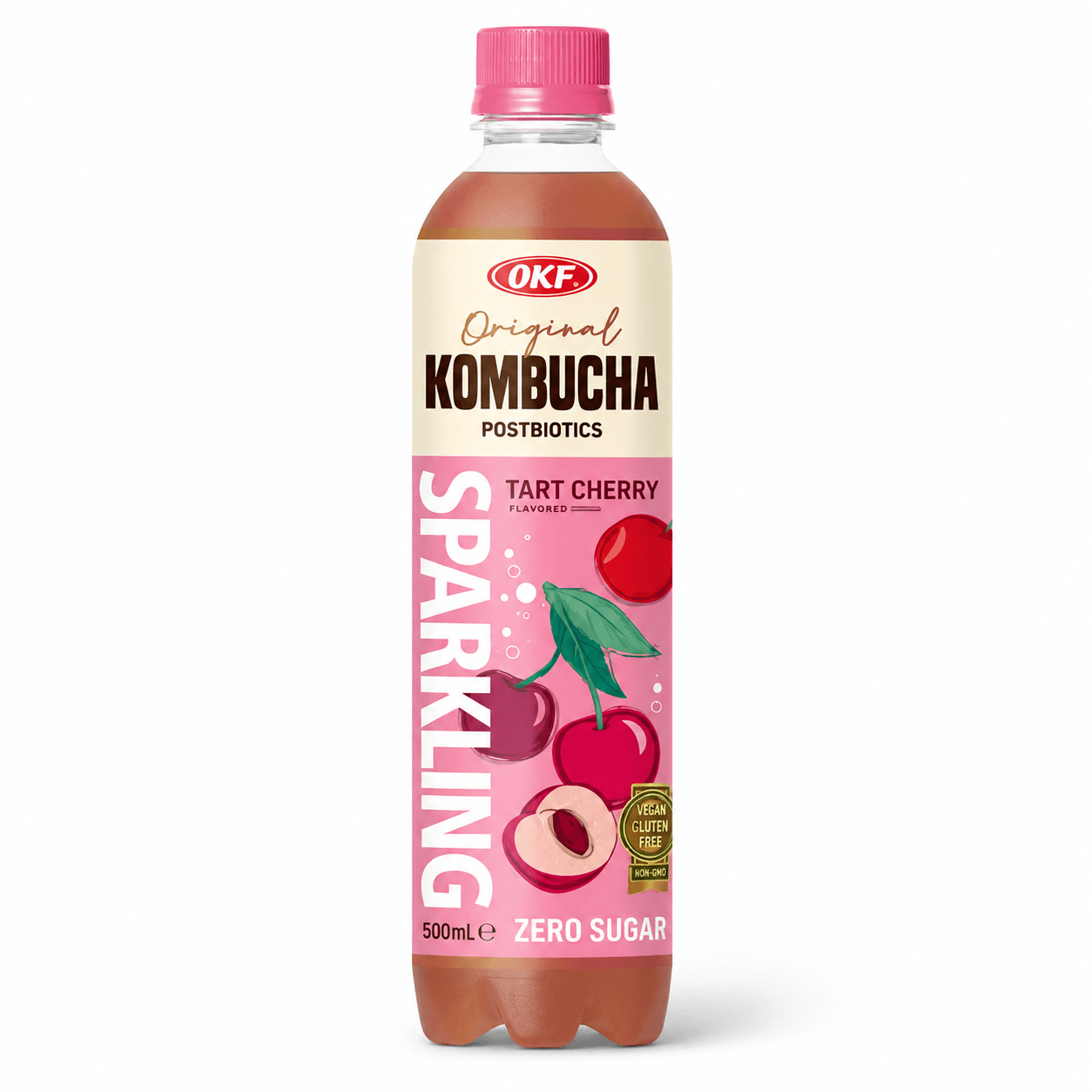 OKF Meggyes Kombucha Szénsavas Ital 500ML