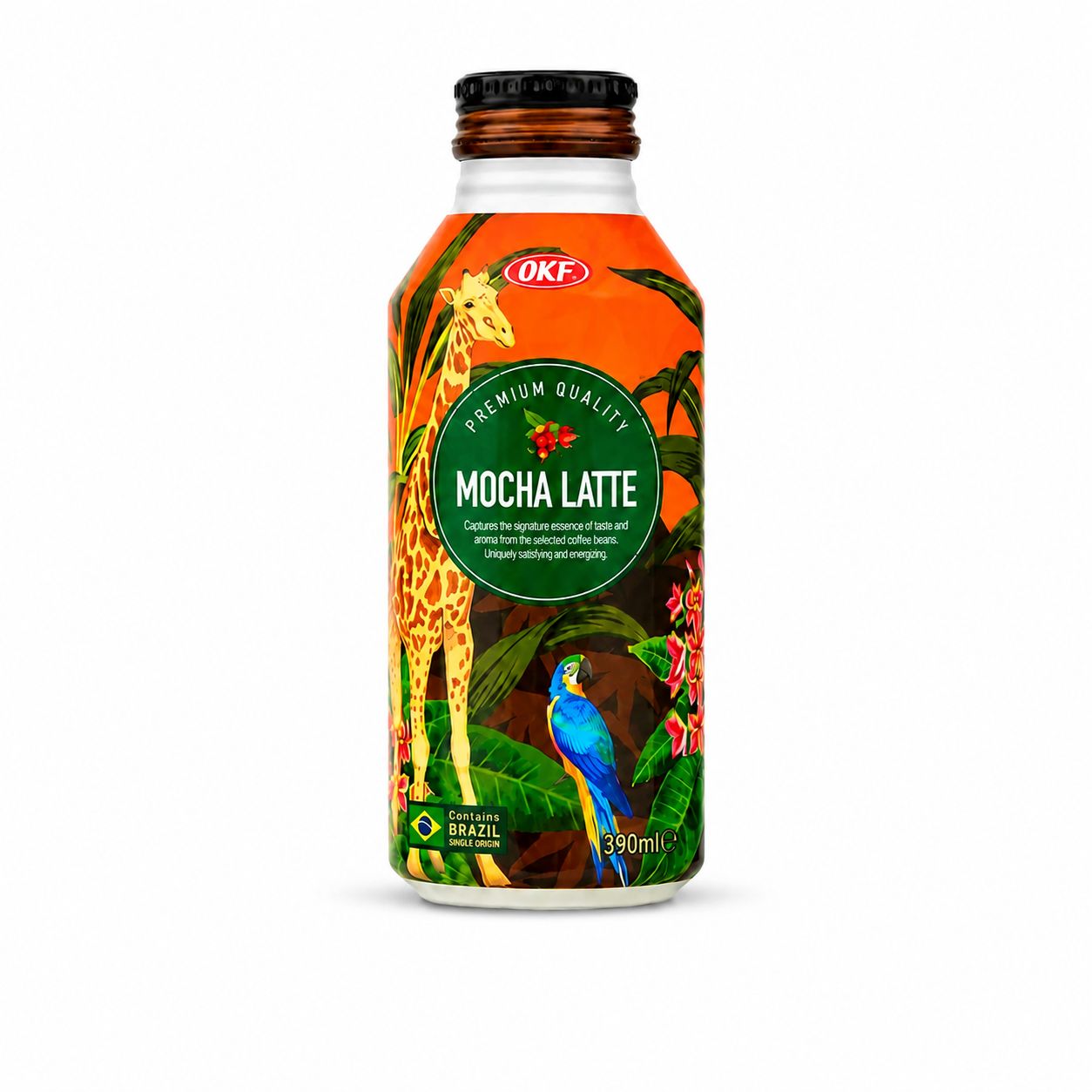 OKF Safari Coffee Story Mocha Latte Kávéital 390ML
