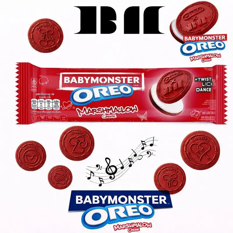 Oreo BABYMONSTER Pillcukorral Töltött Keksz, Limitált Kiadás 110,4G
