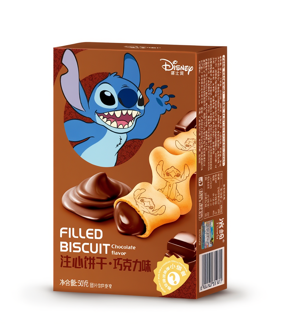 Disney Stitch Csokoládéval Töltött Keksz 50G