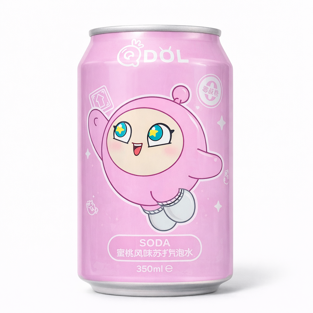 QDOL Őszibarack Ízű Szénsavas Üdítőital 330ML