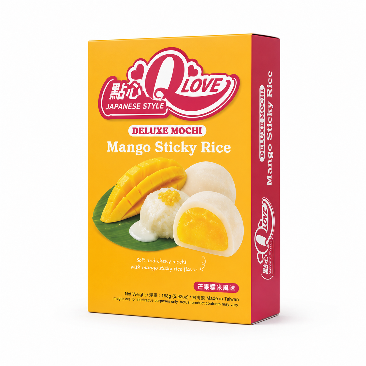 QLove Deluxe Mochi Mangó StickyRice Ízben 168G
