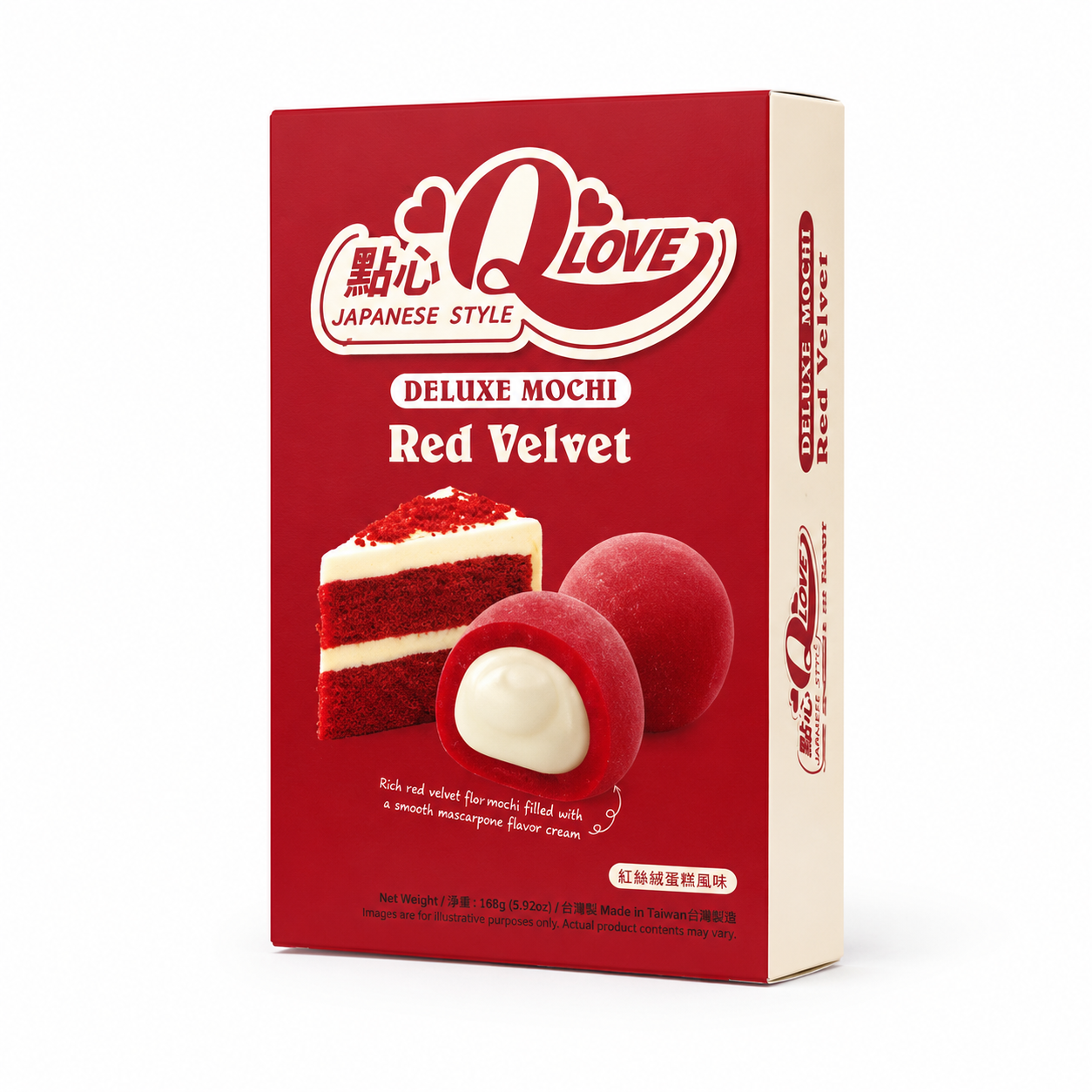 QLove Deluxe Mochi Red Velvet Ízben 168G
