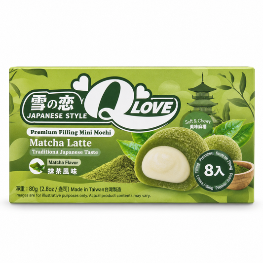 QLove Matcha Latte Ízű Mini Mochi 80G
