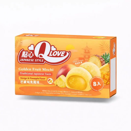 QLove Prémium Ananász-Mangós Mini Mochi 80G