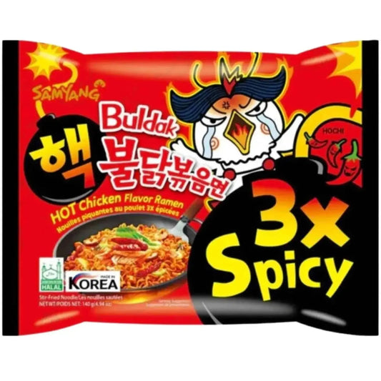 Buldak 3x Csípős Csirke Ízesítésű Tészta, 140g, (SamYang) -
