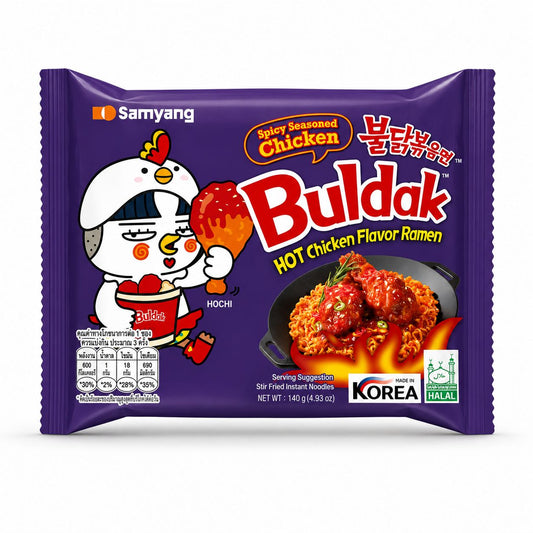 Samyang Buldak Koreai Édes-Csípős Rántott Csirke Ízű Ramen 140G