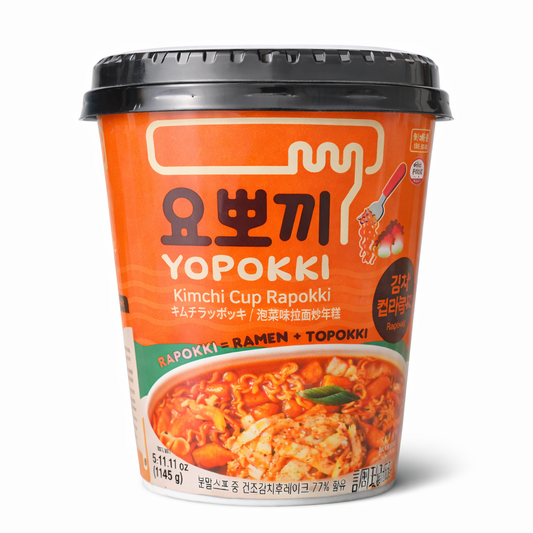 Yopokki Kimchi Ízesítésű Rapokki Ramen&Topokki, Pohárban, 145G