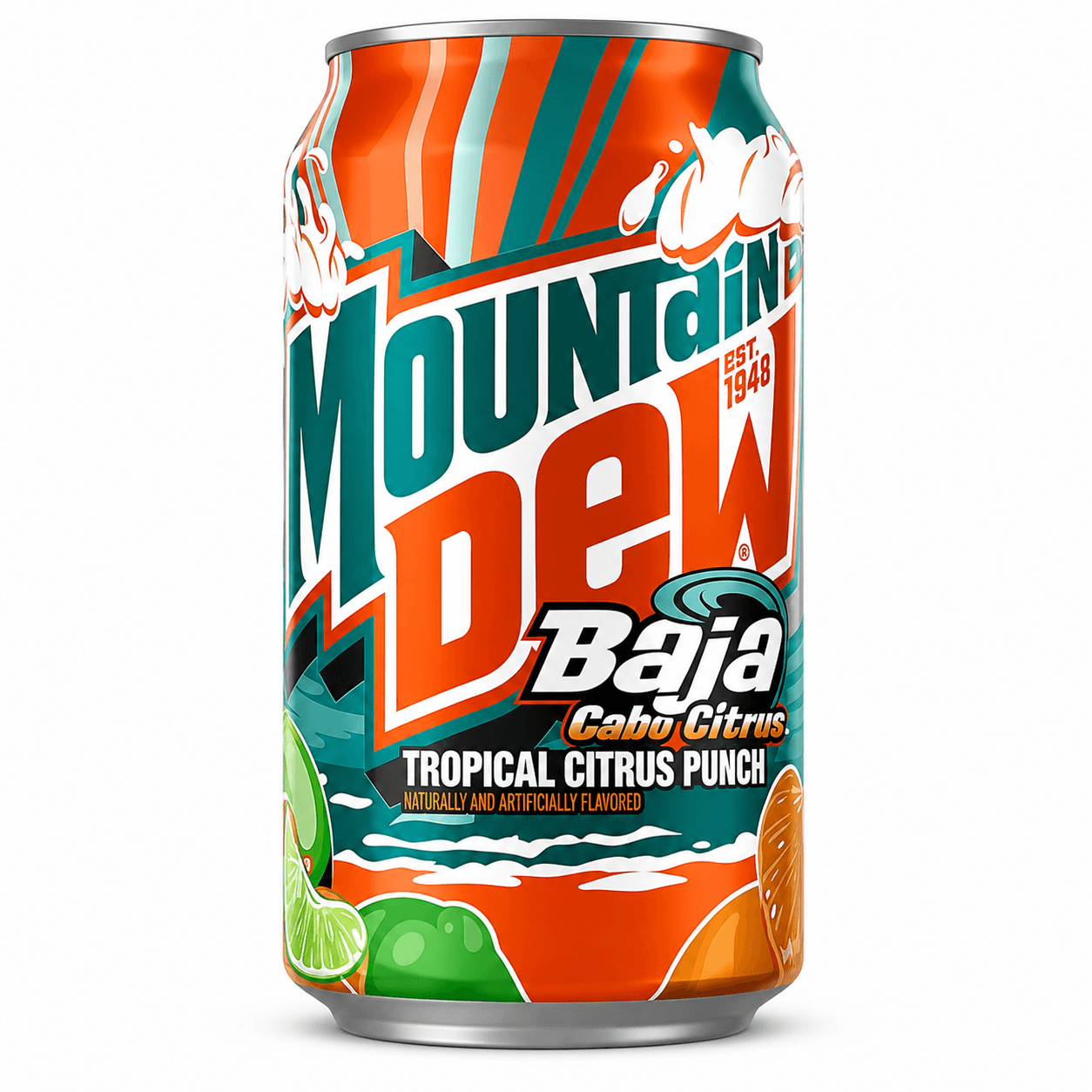 Mountain Dew Baja Trópusi Citrus Punch Ízű Szénsavas Üditőital 355ML
