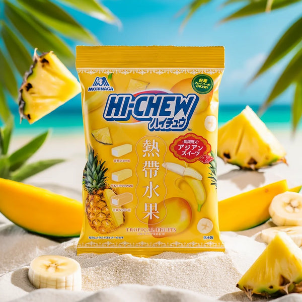HI-CHEW Olvadós Rágó Cukorka Trópusi Gyümölcs ízesítéssel 68G (Morigana) -