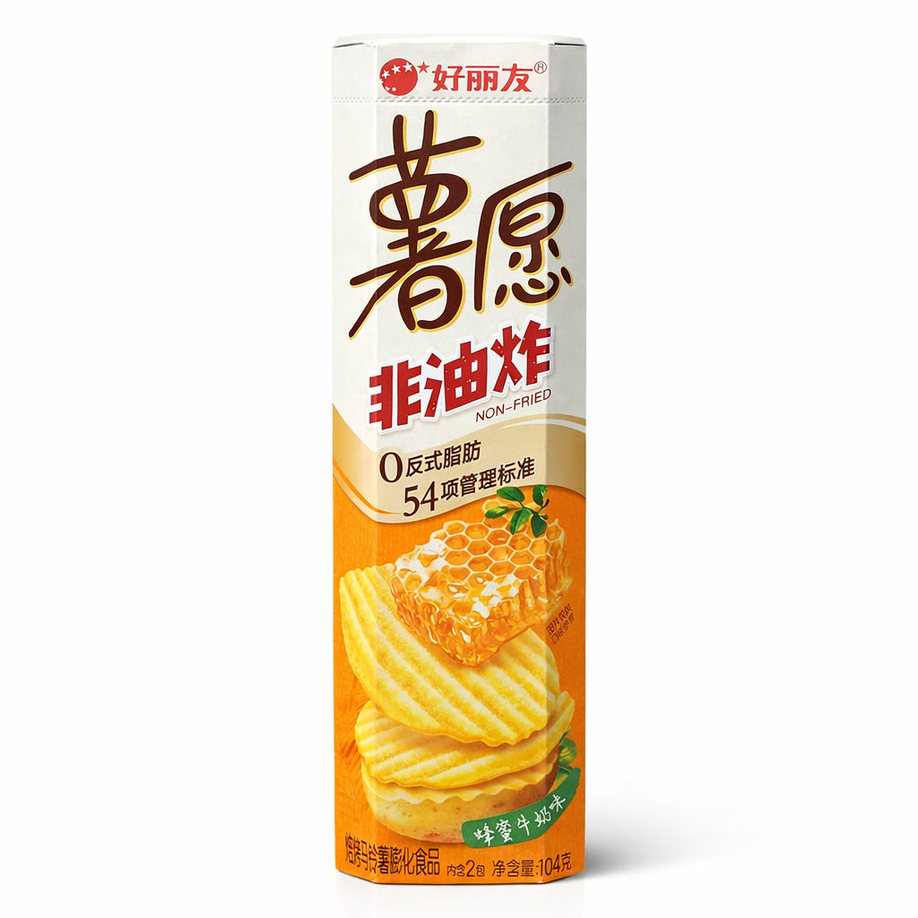 Orion Shu Yuan Mézes-Tejes Burgonyachips – Nem Olajban Sült 104G