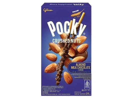 Glico Pocky Crushed Nuts - Mandulás, Tejcsokis Pálcikák 25g